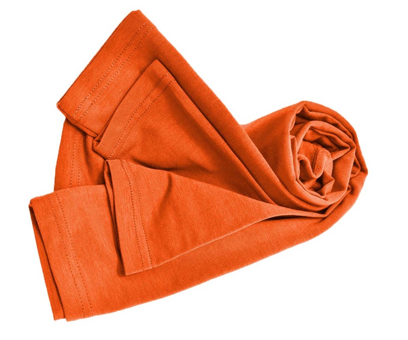 Natural Uniforms Cotton Essentials Women's Under Scrub Tee Crew Neck Long Sleeve T-Shirt (Orange, Medium) - Image 5